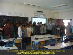 Donazione Scuola Media di Sommacampagna 2015