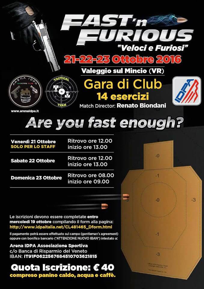 Gara di Club IDPA Fast'n Furious 2016